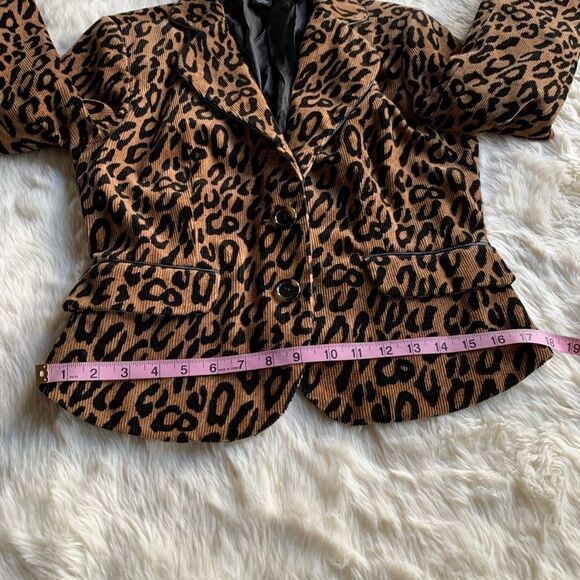 MAURICE Sassoon Corduroy‎ Animal Print Apparel Jacket - Picture 8 of 13